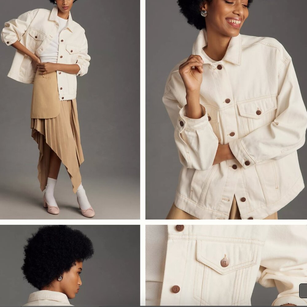 Anthropologie The Weston Denim Boyfriend Jacket by Pilcro